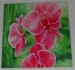 (37)Orchidej na platně 60 x 60 - NA PRODEJ 1400,- Kč